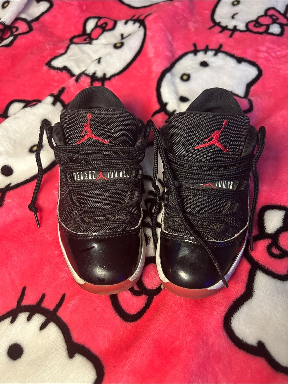 Jordan Kids' Black and Red High-Top Sneakers